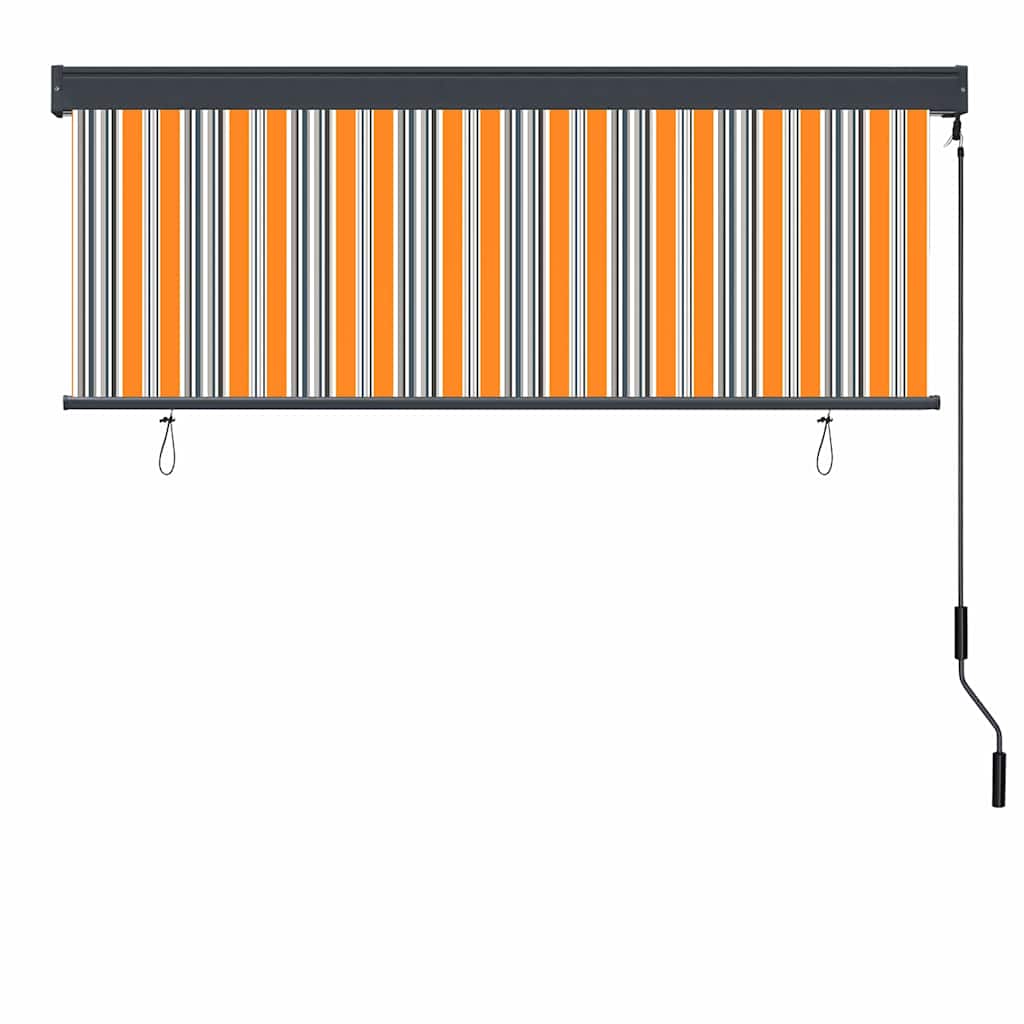 Outdoor Roller Blind Manual Yellow and blue 180 x 250 cm Fabric